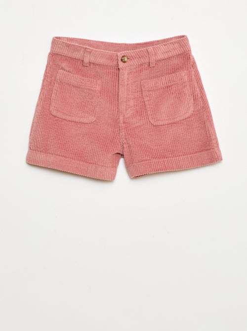 Short in velluto a coste con 2 tasche applicate - Kiabi