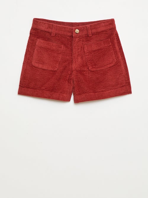 Short in velluto a coste con 2 tasche applicate - Kiabi