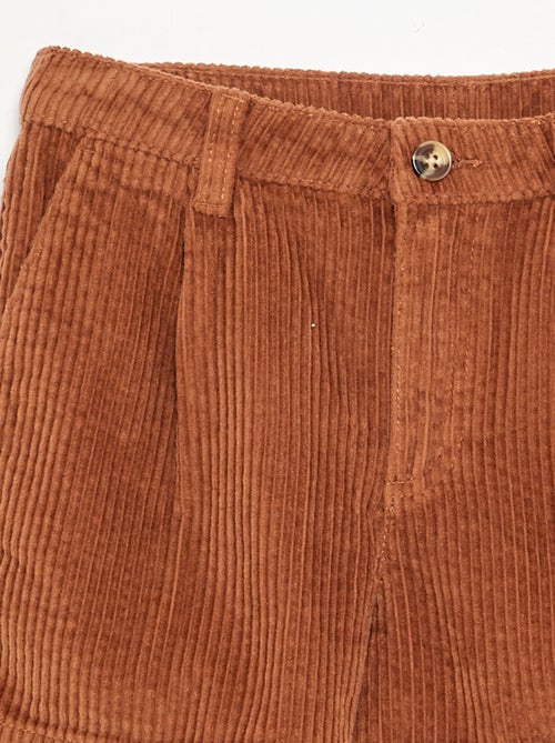 Short in velluto a costine tinta unita - Kiabi