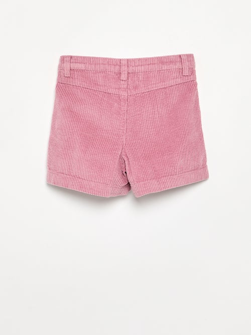 Short in velluto a costine tinta unita - Kiabi