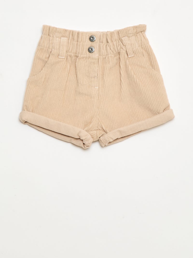 Short in velluto Beige - Kiabi