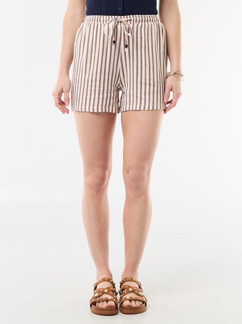 Short leggeri con 2 tasche in misto lino - Kiabi