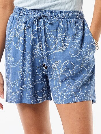 Short leggeri con 2 tasche in misto lino