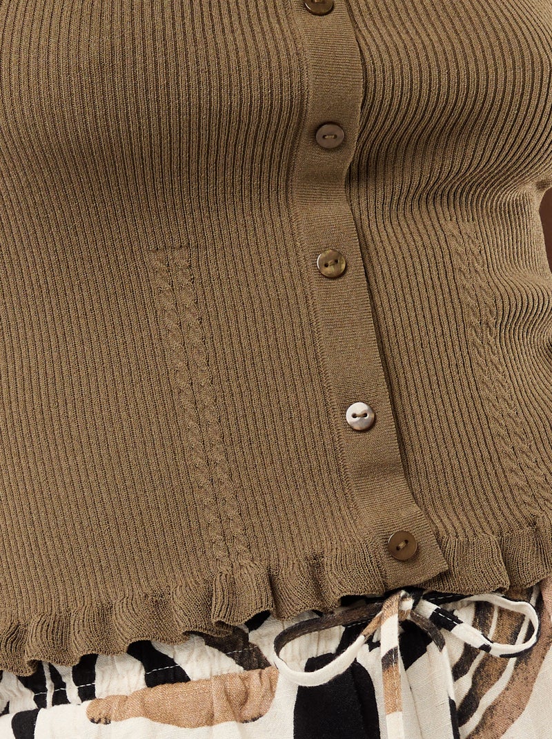 Short leggeri con 2 tasche in misto lino Nero - Kiabi