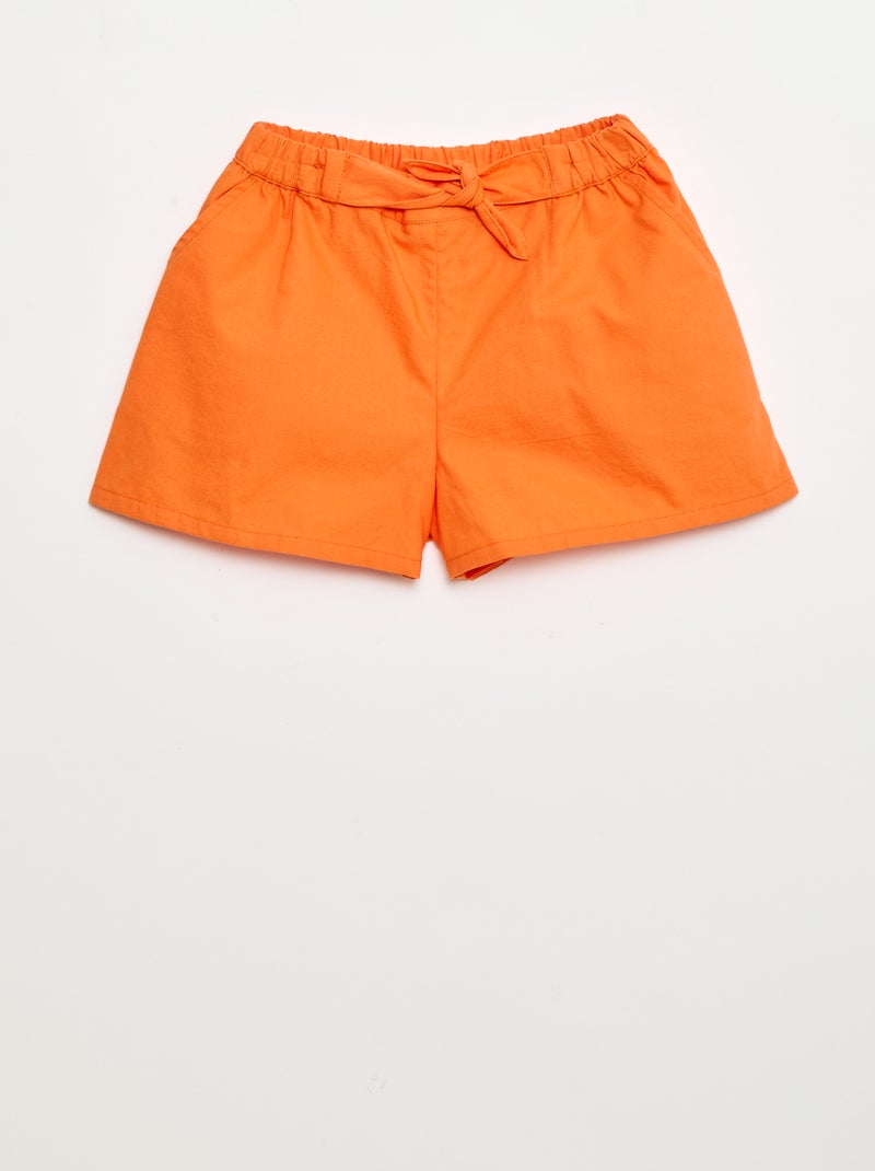 Short leggeri in cotone Arancione - Kiabi