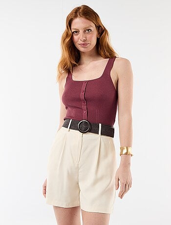 Short leggero + cintura con fibbia