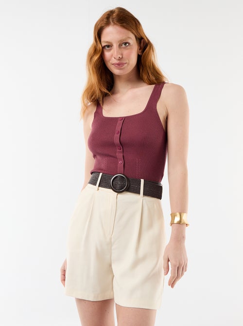Short leggero + cintura con fibbia - Kiabi