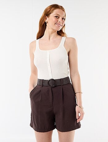 Short leggero + cintura con fibbia