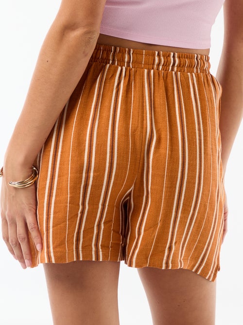 Short leggero con 2 tasche in misto lino - Kiabi