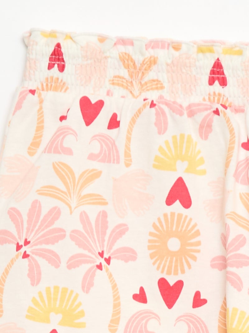 Short leggero con volant Bianco - Kiabi
