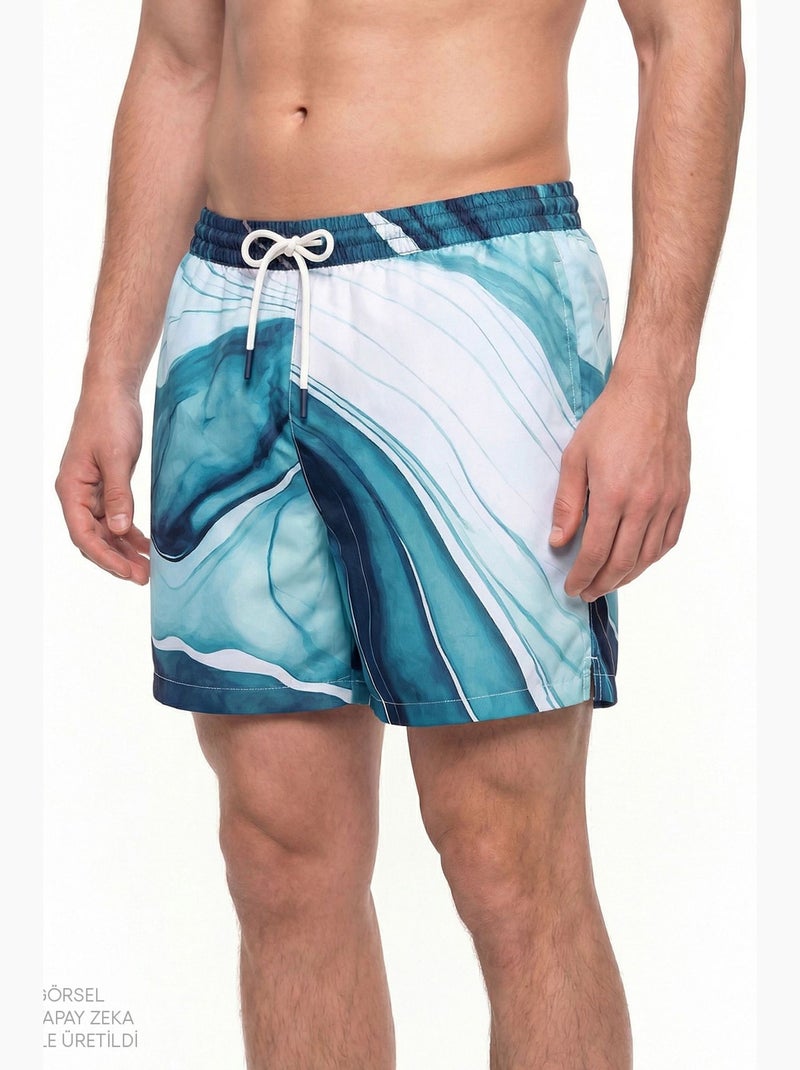 Short marble da uomo penti Blu oltremare - Kiabi