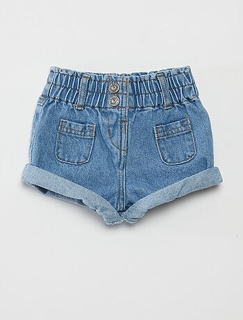 Short paperbag in jeans