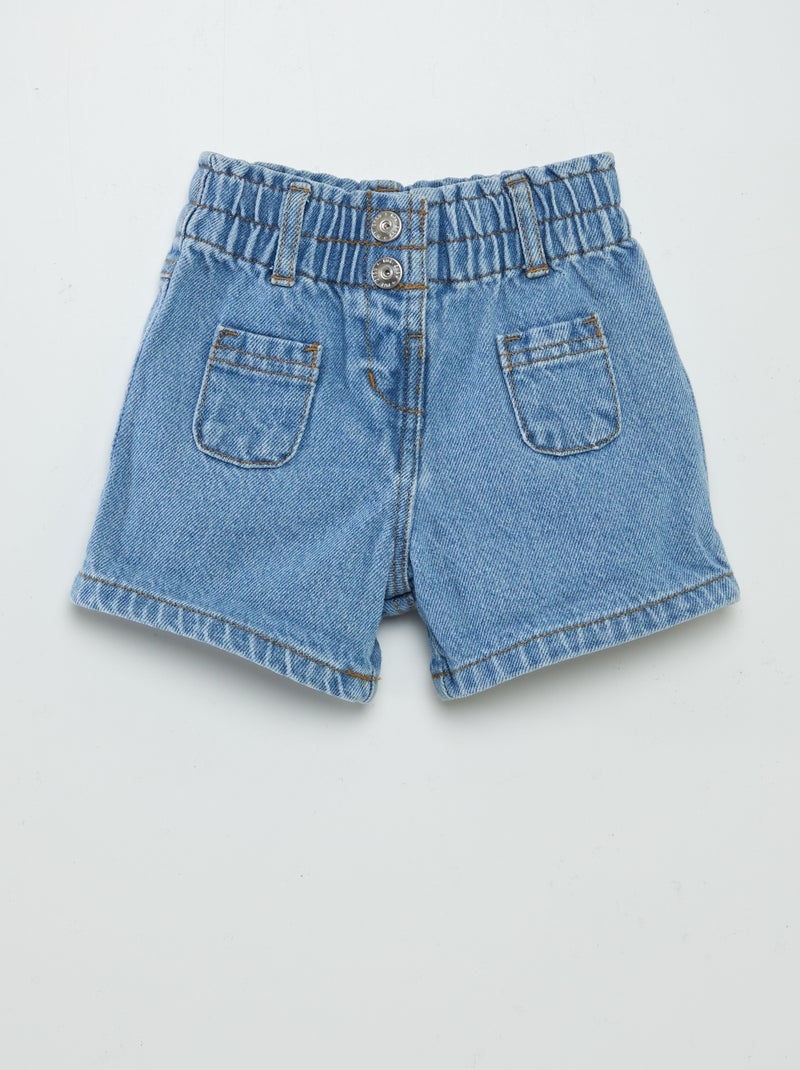 Short paperbag in jeans BLU - Kiabi