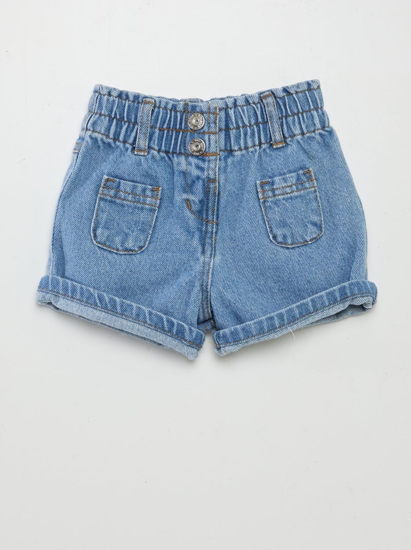 Short paperbag in jeans BLU - Kiabi