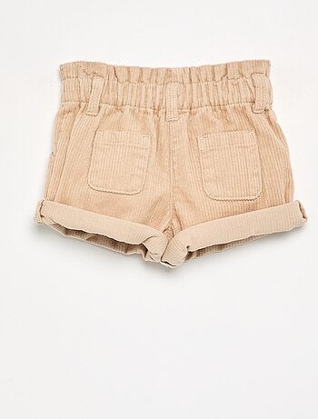 Short paperbag in velluto a costine