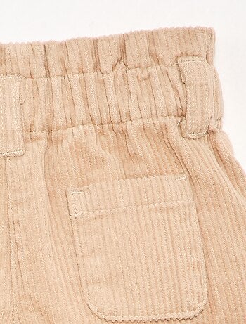 Short paperbag in velluto a costine