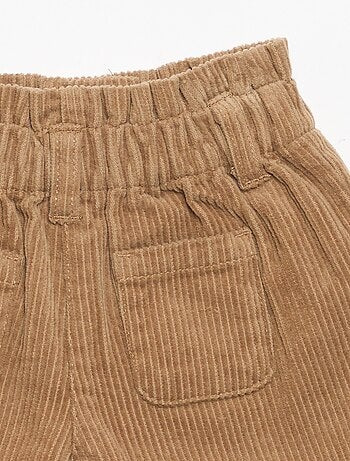 Short paperbag in velluto a costine
