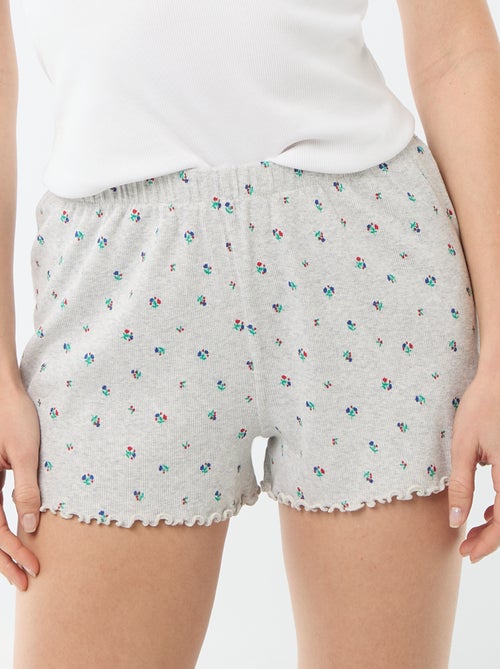 Short pigiama corto in cotone con stampa floreale all-over - Kiabi