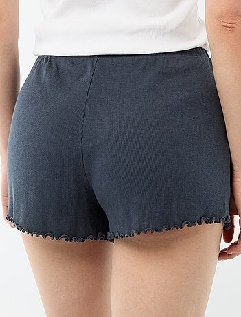 Short pigiama corto in cotone con stampa floreale all-over
