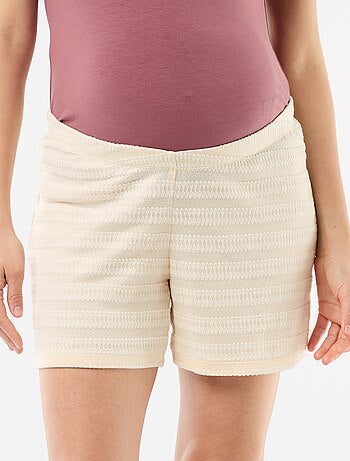 Short premaman all'uncinetto