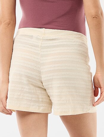 Short premaman all'uncinetto