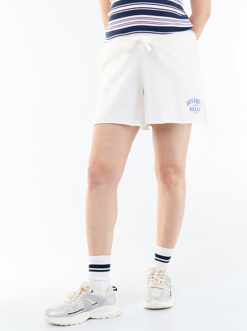 Short premaman in french terry Bianco - Kiabi