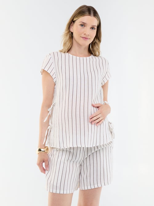 Short premaman in lino stampato - Kiabi
