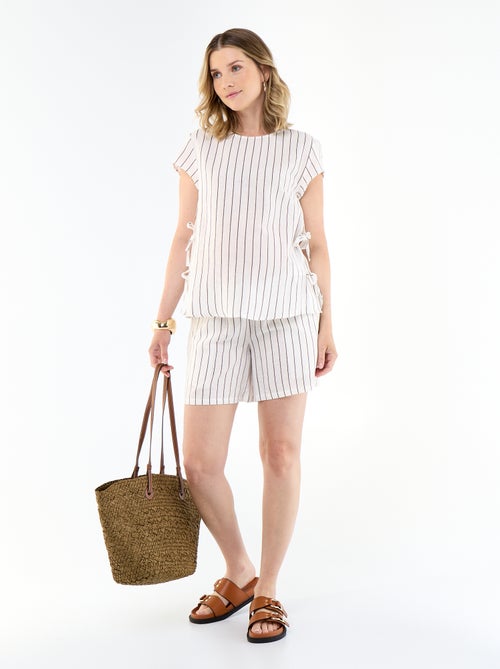 Short premaman in lino stampato - Kiabi