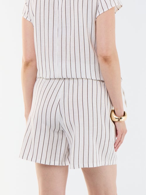 Short premaman in lino stampato - Kiabi