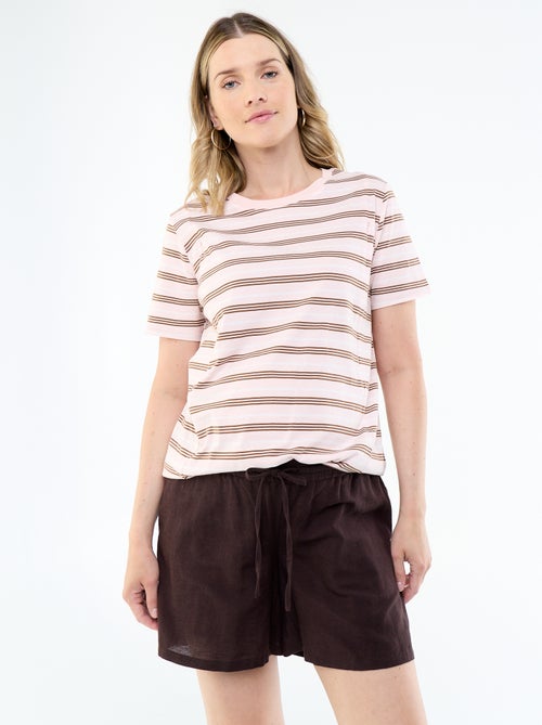 Short premaman in lino stampato - Kiabi
