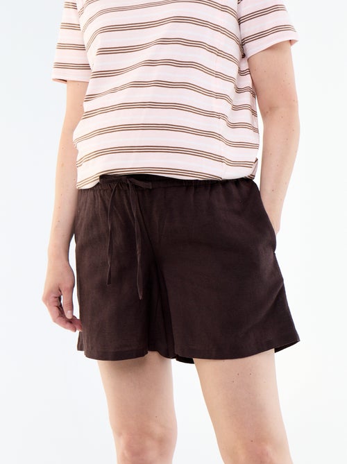 Short premaman in lino stampato - Kiabi