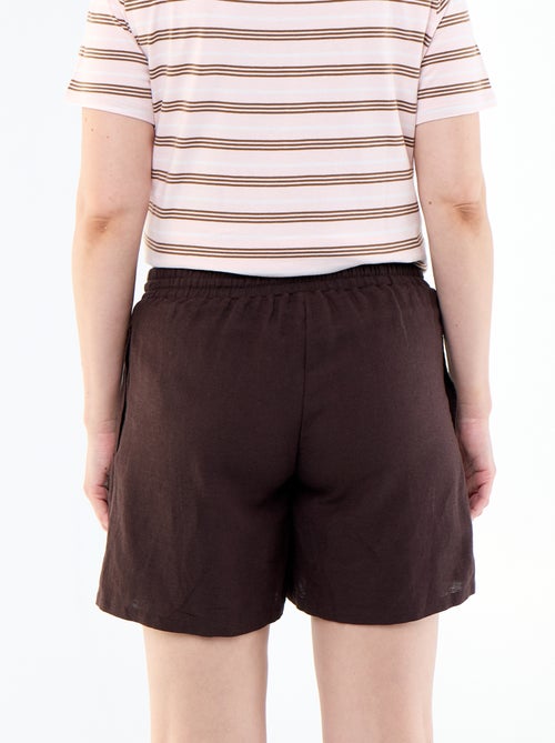 Short premaman in lino stampato - Kiabi