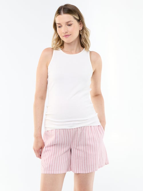 Short premaman in lino stampato - Kiabi