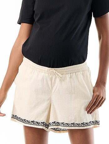 Short premaman ricamato
