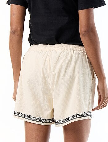 Short premaman ricamato