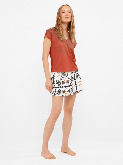 Short silhouette evasé con stampa tropicale - Kiabi Short silhouette evasé con stampa tropicale - Kiabi