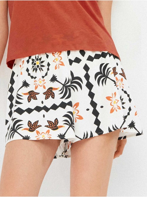 Short silhouette evasé con stampa tropicale - Kiabi Short silhouette evasé con stampa tropicale - Kiabi