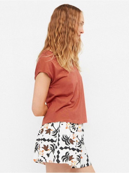 Short silhouette evasé con stampa tropicale - Kiabi Short silhouette evasé con stampa tropicale - Kiabi