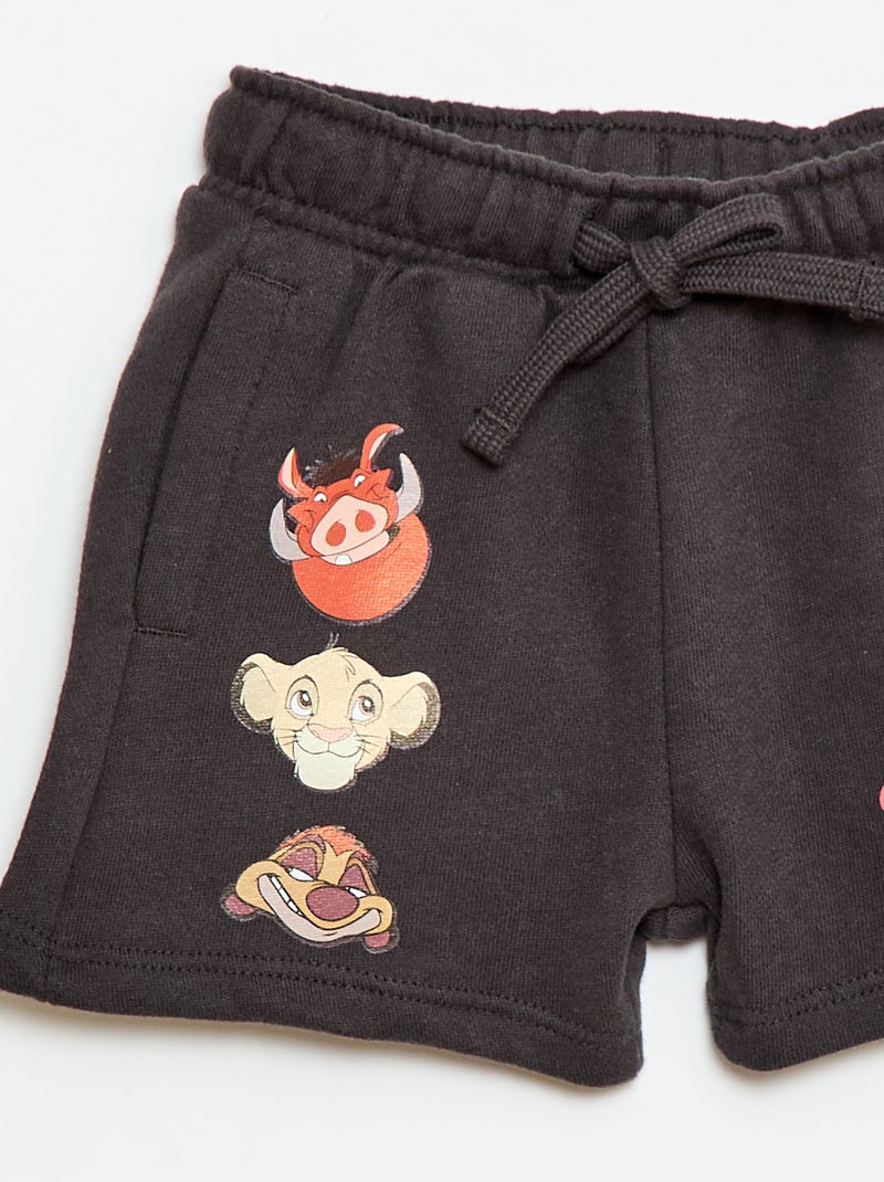 Short 'Simba' 'Disney' in felpa non garzata Nero - Kiabi