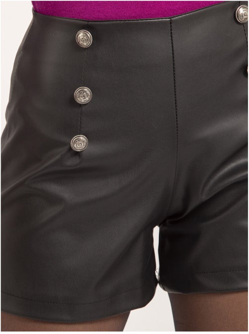 Short simili cuir taille haute XATINA - Kiabi