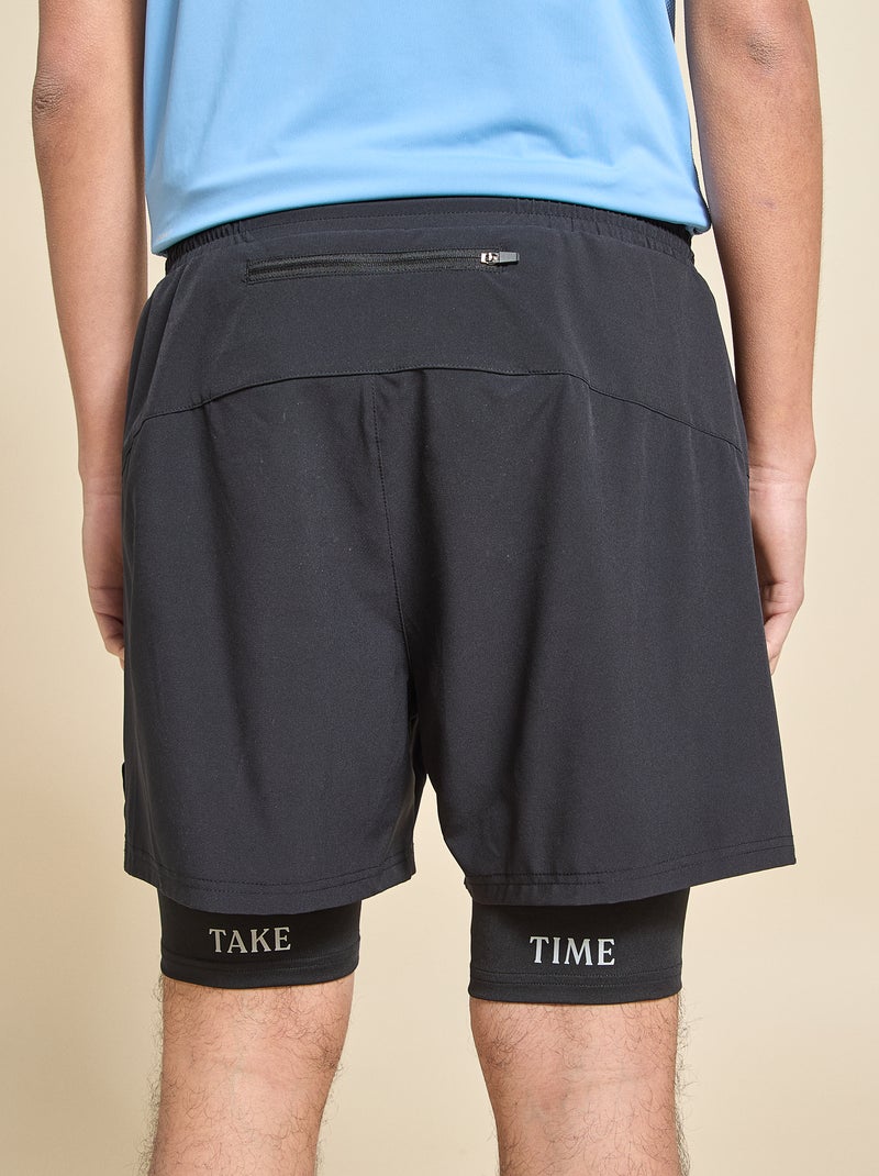 Short sportivi 2 in 1 - (ekstract) Nero - Kiabi