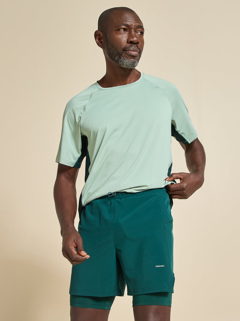 Short sportivi 2 in 1 - (ekstract) Verde - Kiabi