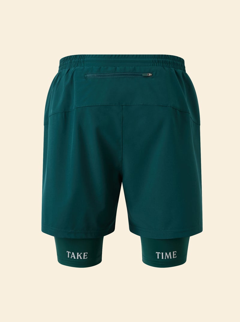 Short sportivi 2 in 1 - (ekstract) Verde - Kiabi