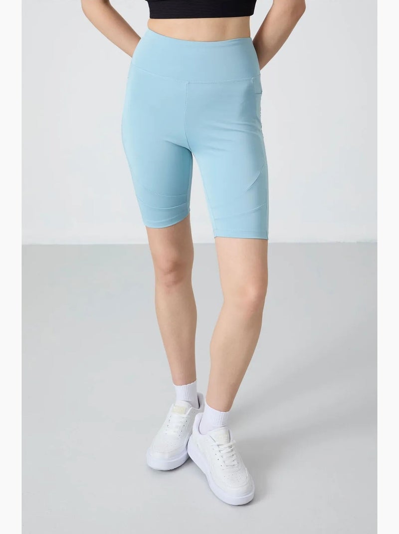 Short sportivo ciclista a vita alta tommy Blu cielo - Kiabi