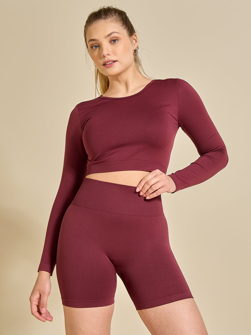 Short sportivo modellante - (ekstract) Bordeaux - Kiabi