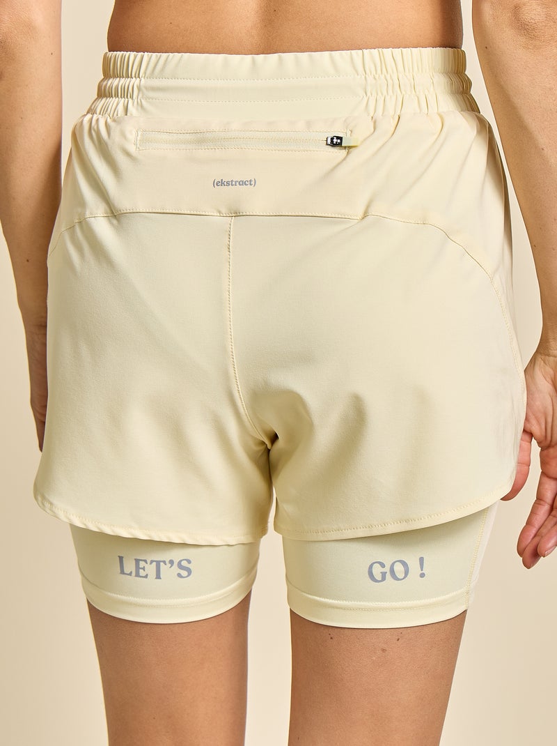 Short sportivo modello 2 in 1 - (ekstract) Giallo - Kiabi