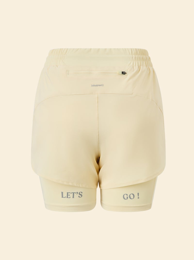 Short sportivo modello 2 in 1 - (ekstract) Giallo - Kiabi