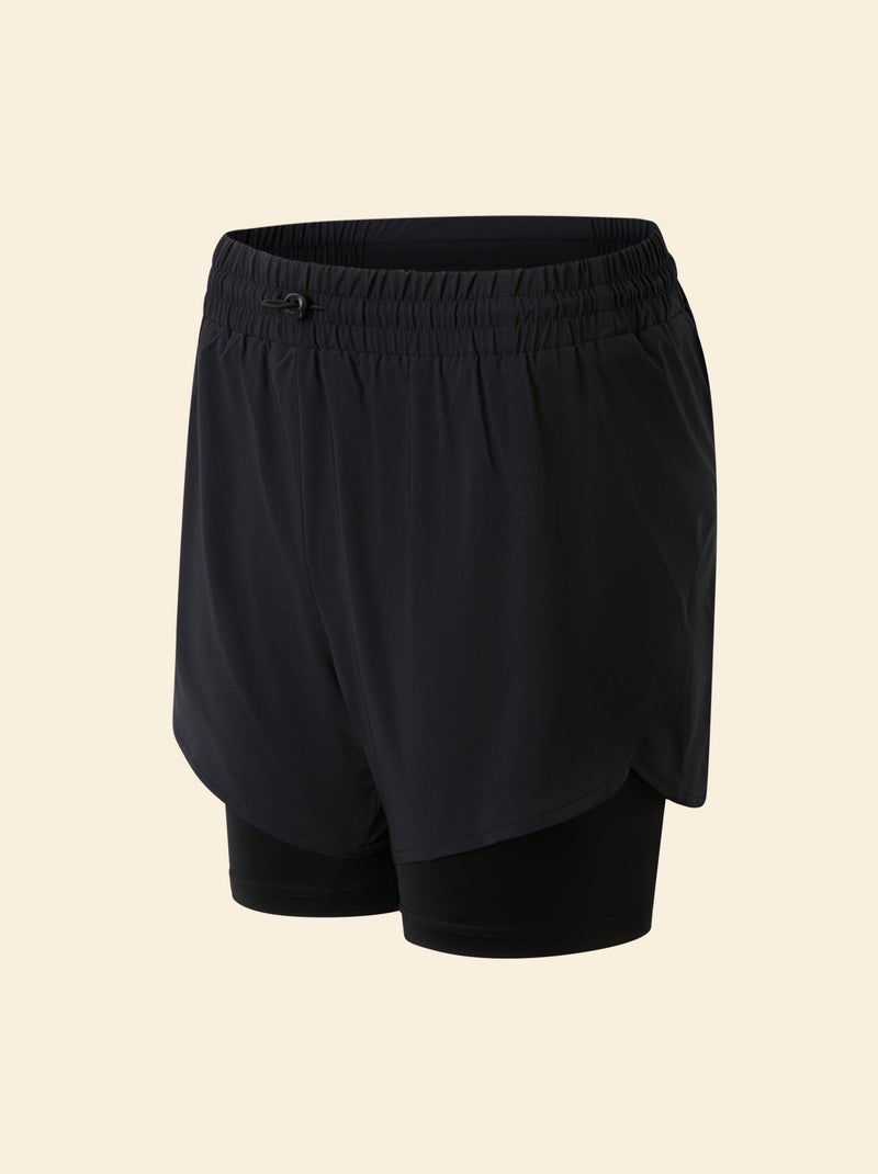 Short sportivo modello 2 in 1 - (ekstract) Nero - Kiabi
