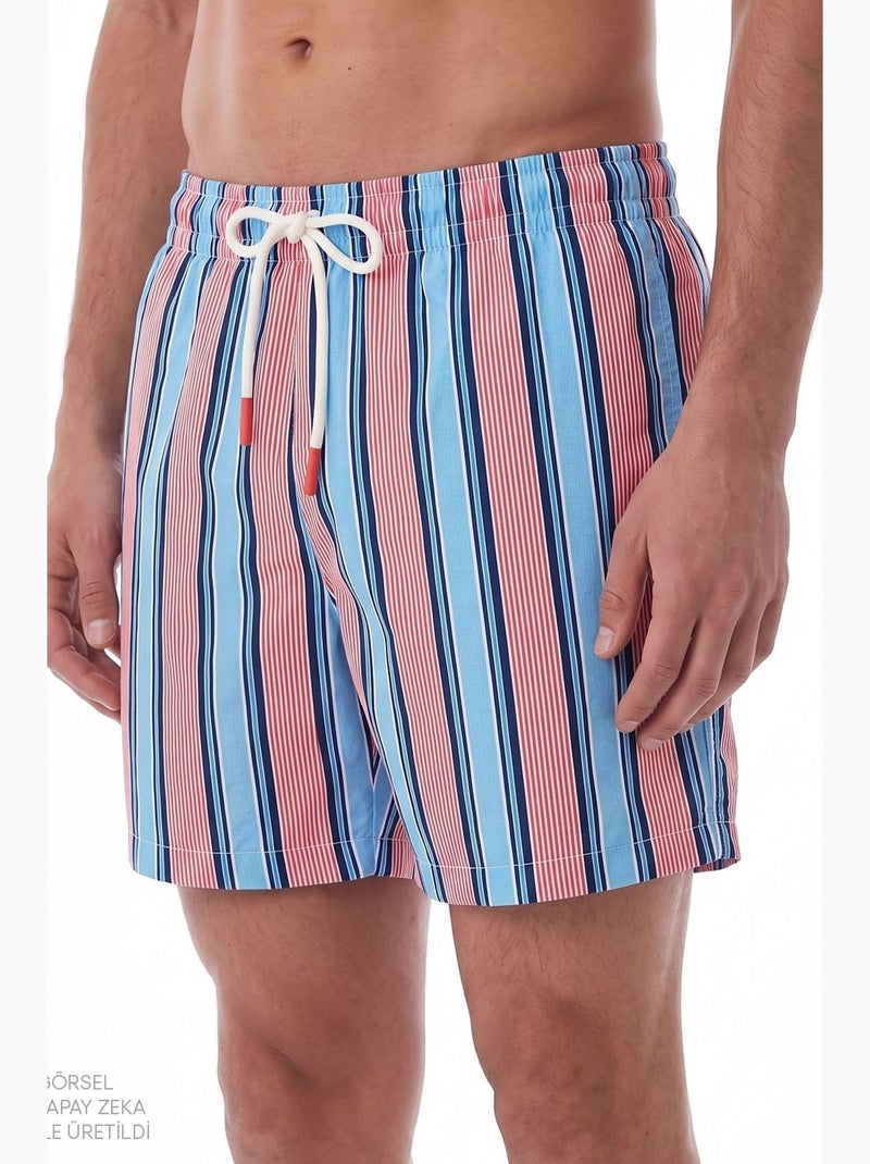 Short uomo a righe deep sea penti Blu Rosa Bianco - Kiabi