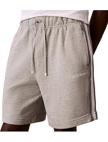 Short uomo calvin klein jeans in spugna con logo a nastro